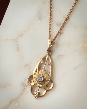 10K Gold & Diamond Necklace