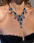 Sapphire Blue Crystal Rhinestone Necklace