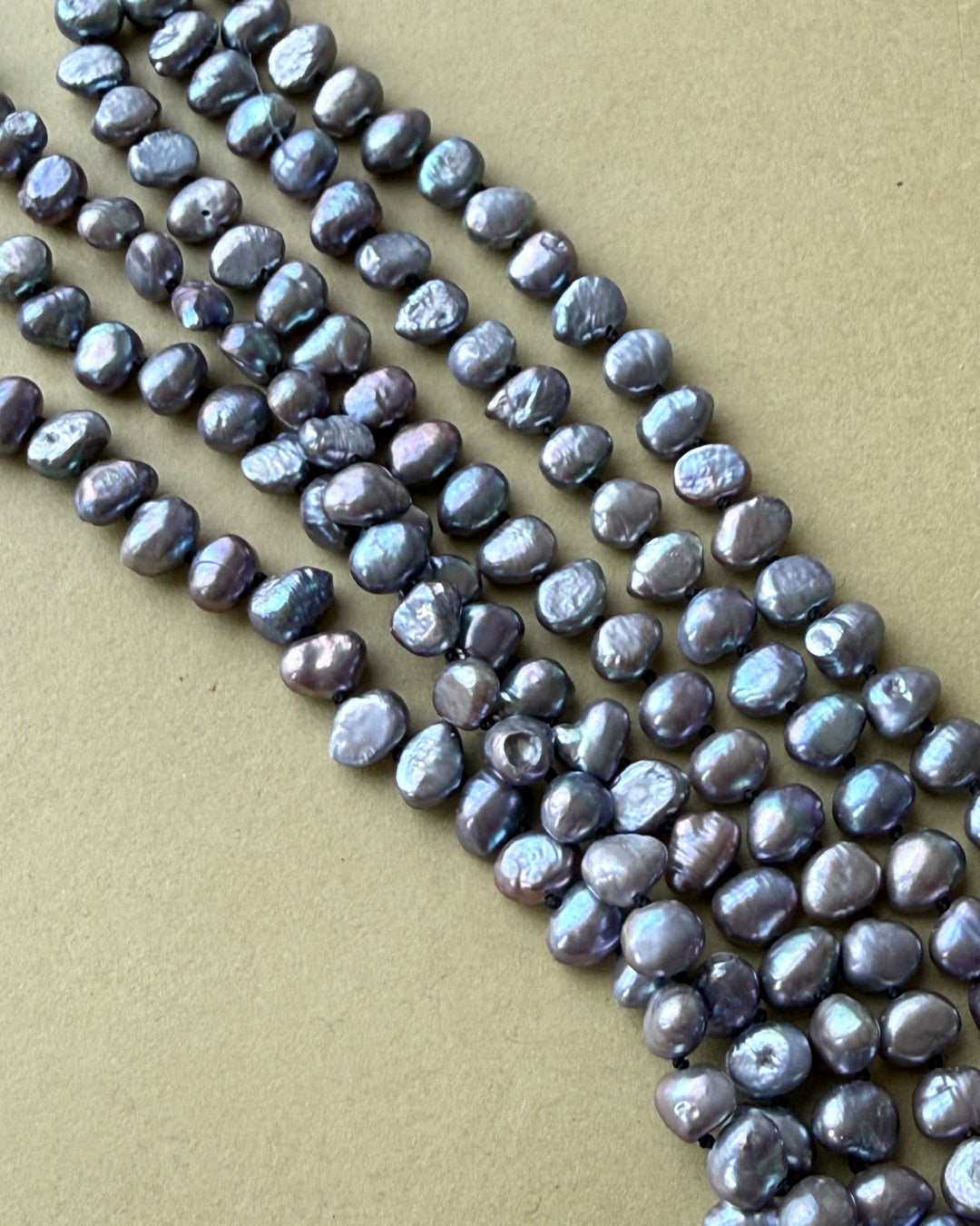 Blue Freshwater Pearl Multi-Strand Necklace