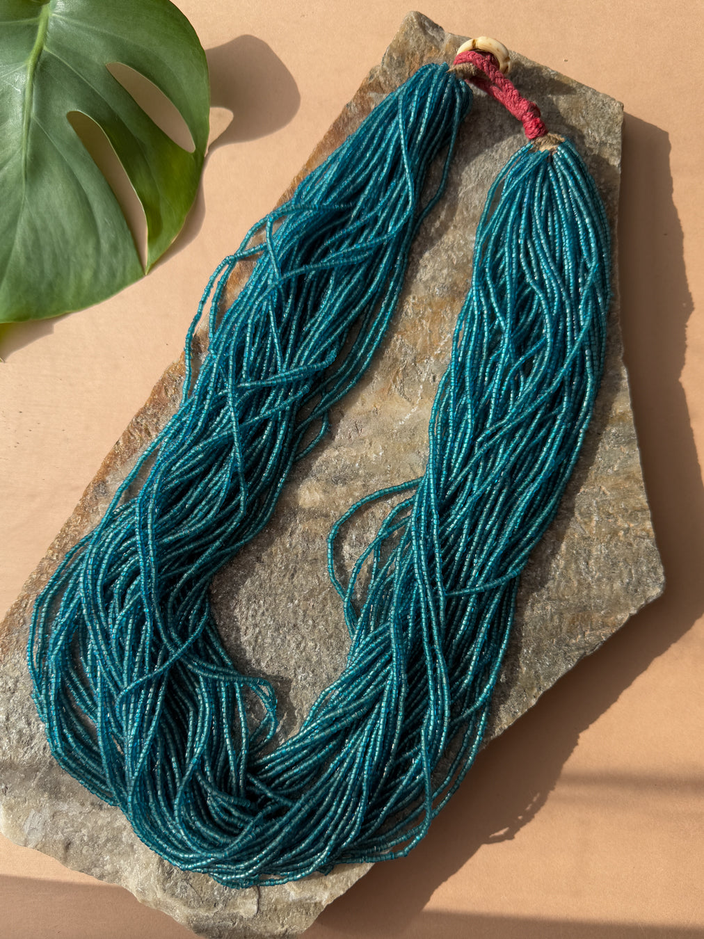 Antique Sea Blue Konyak Naga Necklace