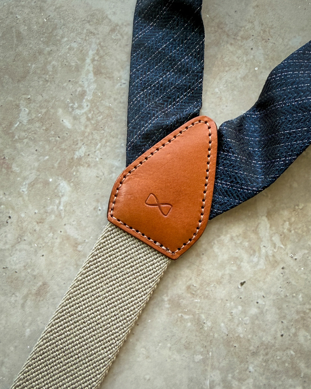 Blue Silk Suspenders