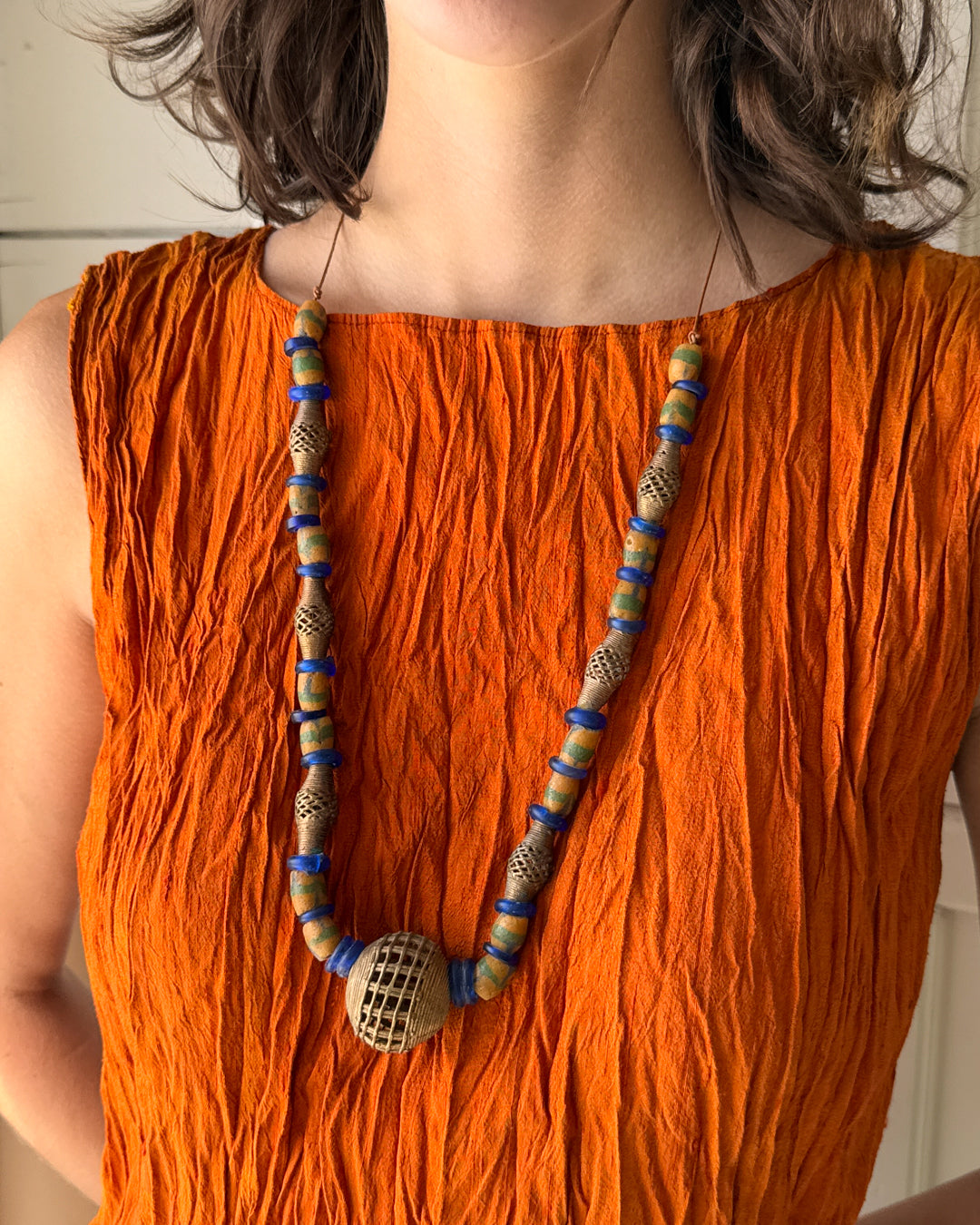 70s Artisan Mixed Bead Necklace