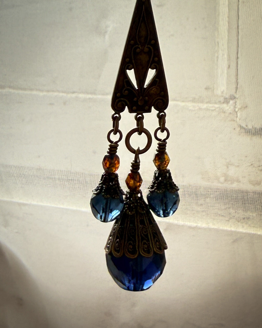 Midnight Blue Dangle Earrings