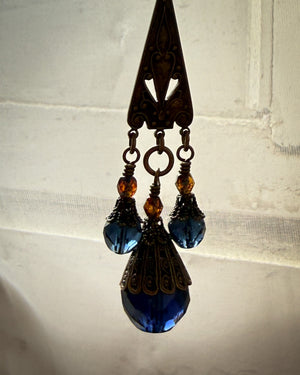 Midnight Blue Dangle Earrings