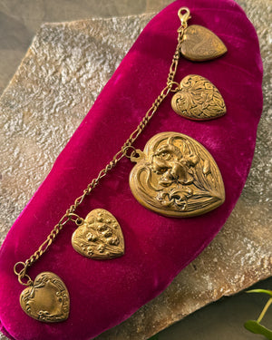 90s Brass Charm Bracelet