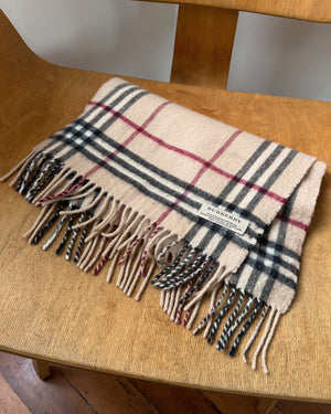 Burberry Plaid Cashmere Scarf