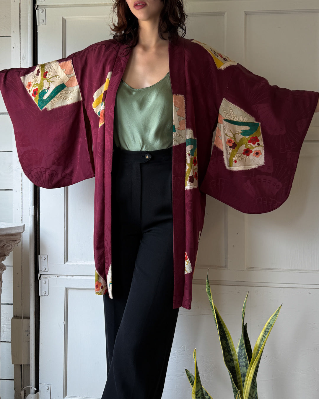 Hand Painted Silk Haori Kimono