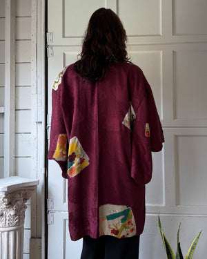 Hand Painted Silk Haori Kimono
