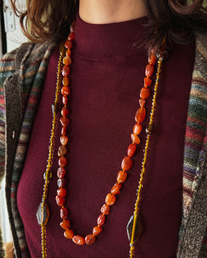 Carnelian Beaded Necklace