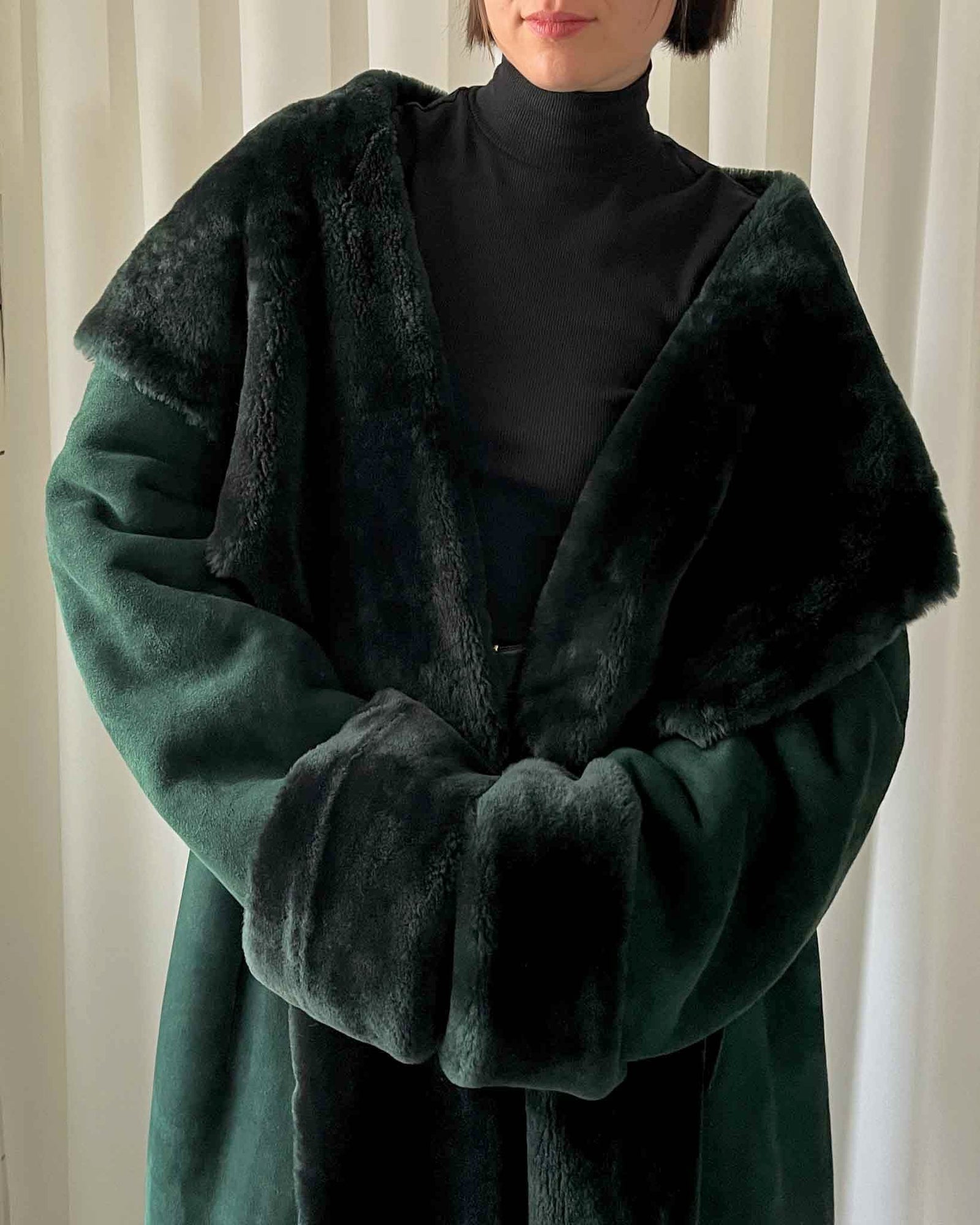 90s Dior Green Sheepskin Coat | M-XL