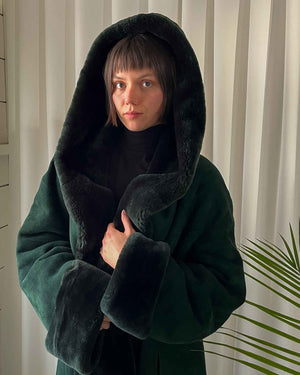 90s Dior Green Sheepskin Coat