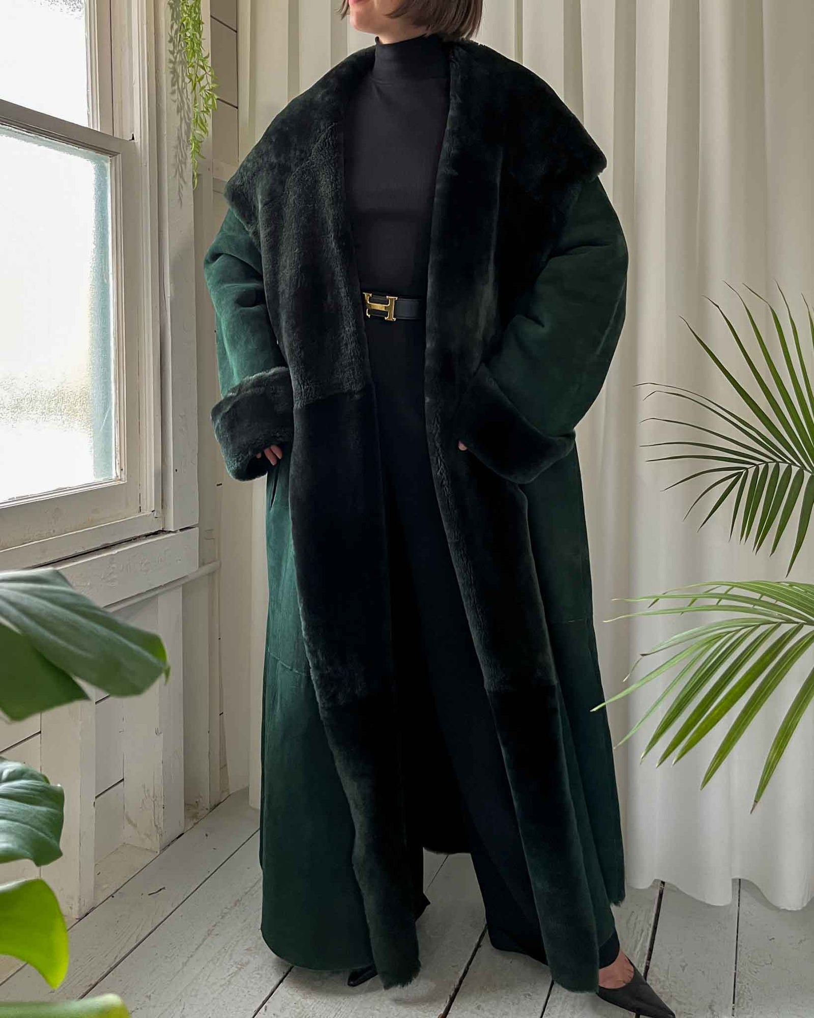 90s Dior Green Sheepskin Coat | M-XL