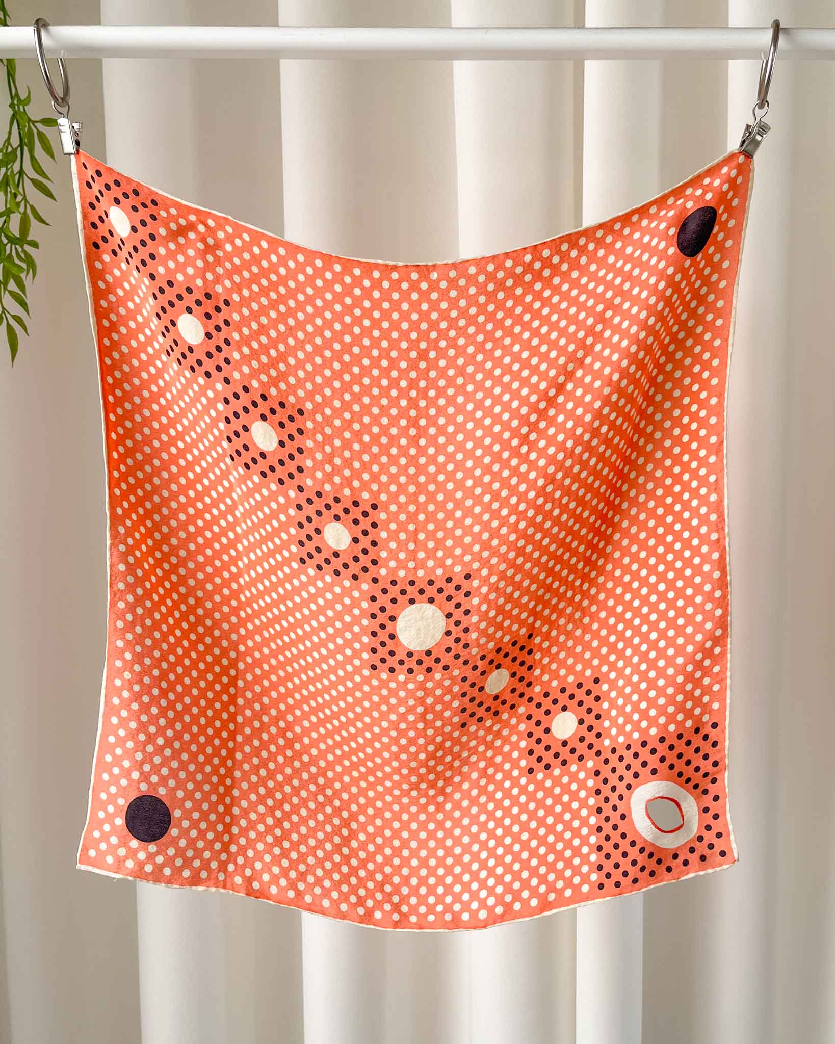 Silk Polka Dot Slide Scarf