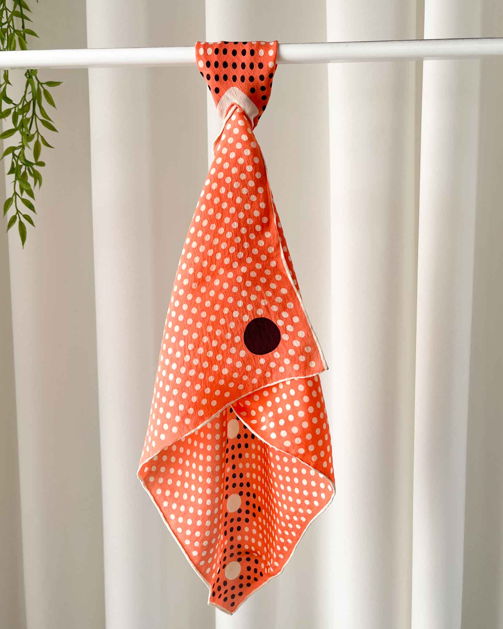 Silk Polka Dot Slide Scarf