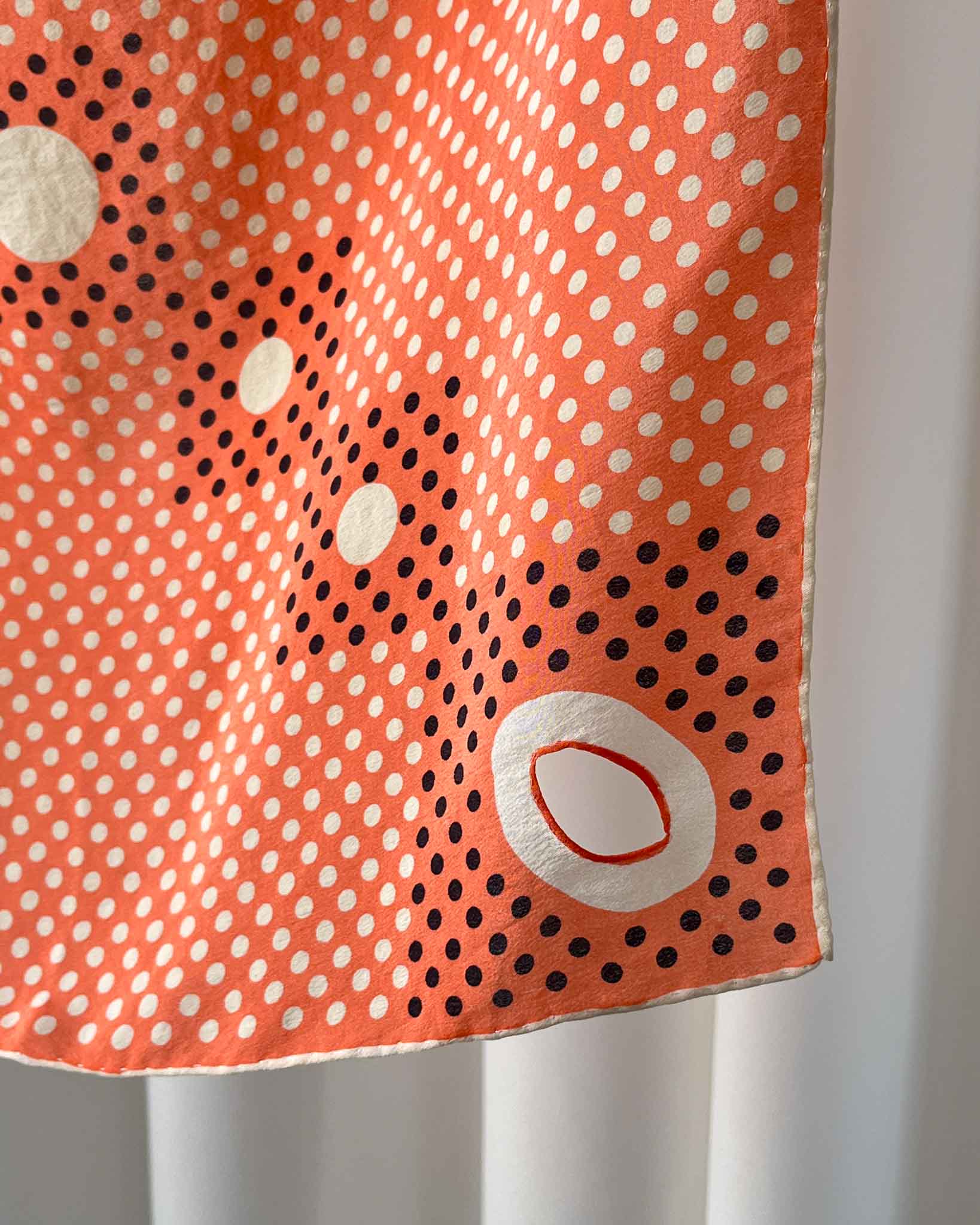 Silk Polka Dot Slide Scarf