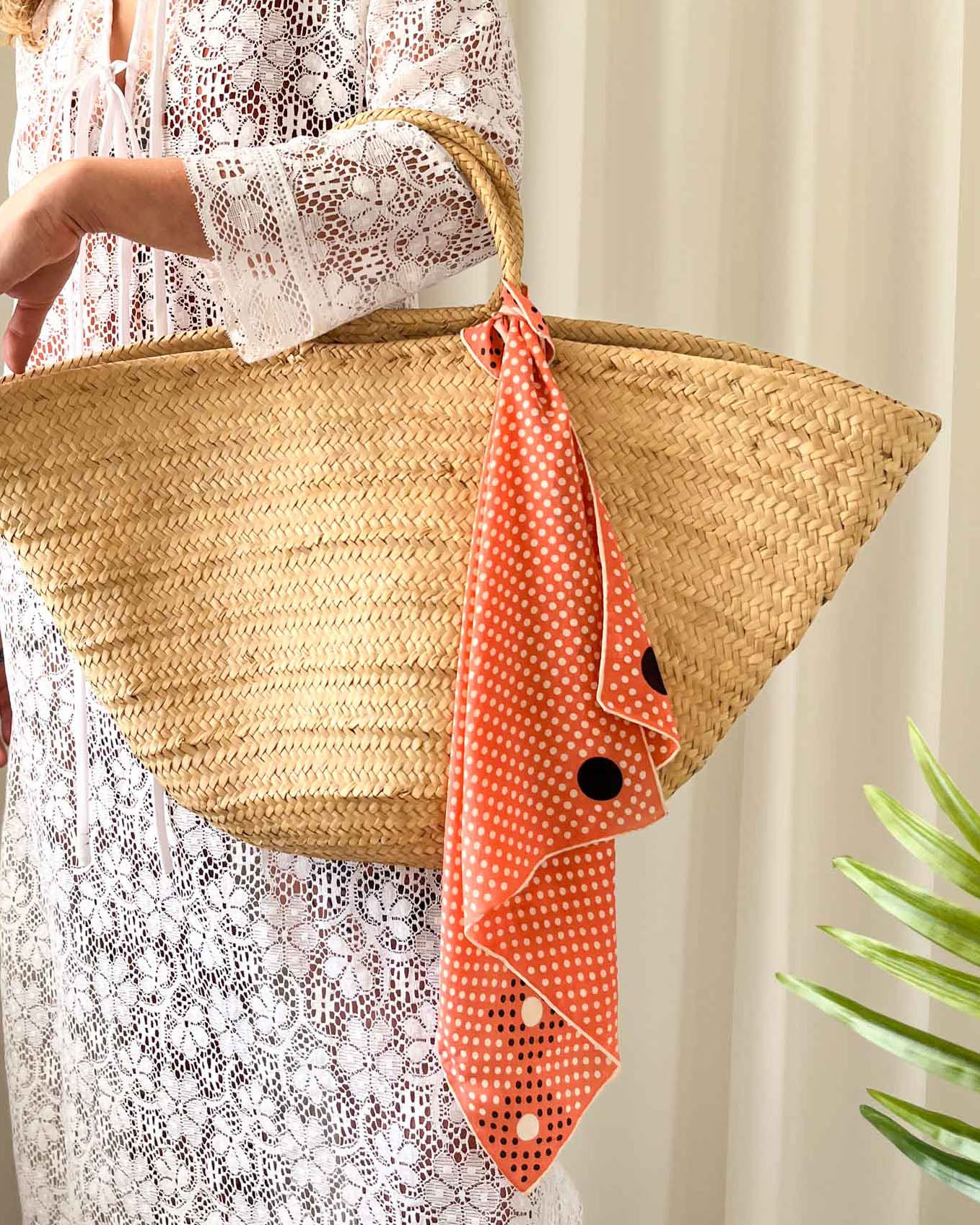 Silk Polka Dot Slide Scarf