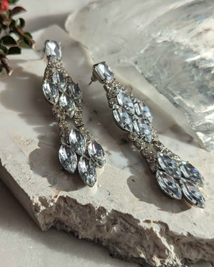 80s Crystal Dangle Earrings