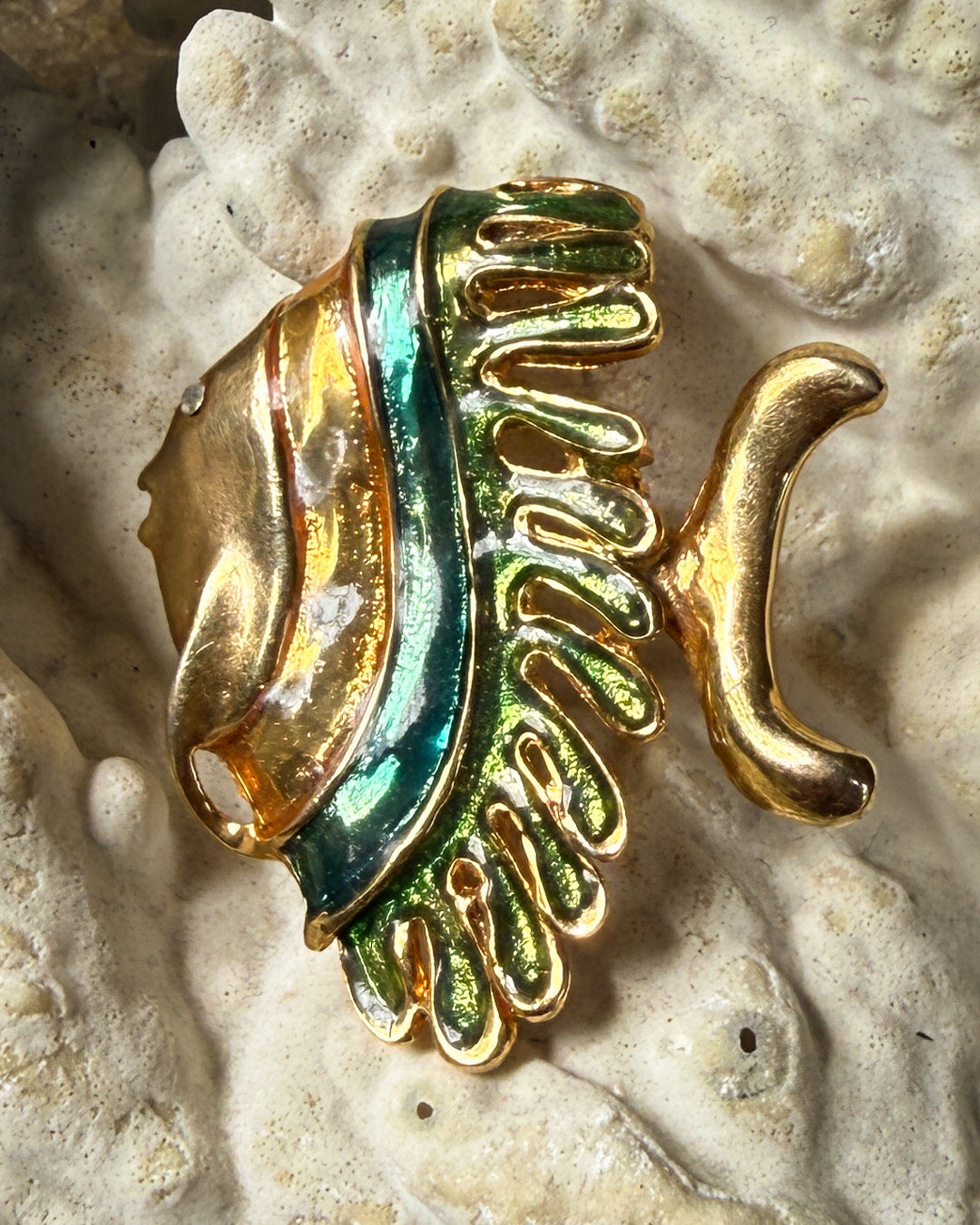 Enamel Fish Brooch