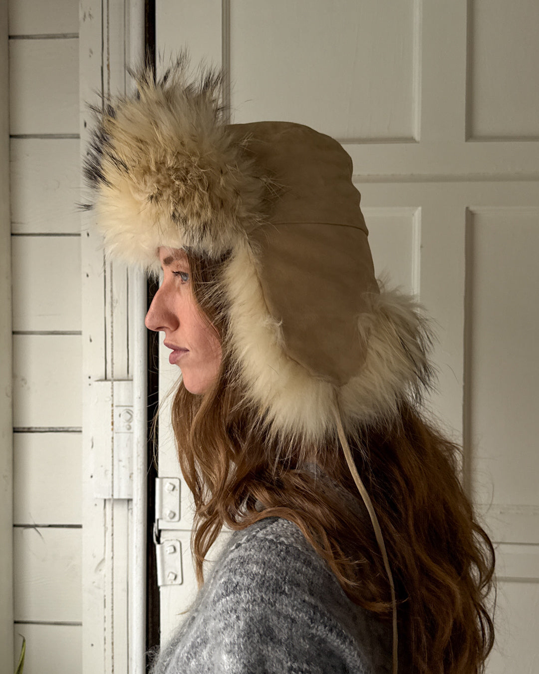 Fluffy Coyote Fur Hat