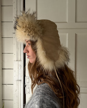 Fluffy Coyote Fur Hat