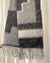 80s Geometric Gray Mohair Scarf