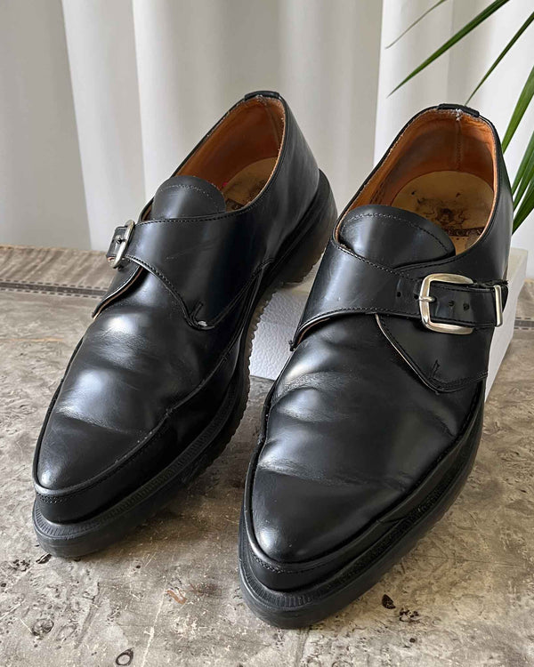 Cox Black Leather Creepers Lucky Vintage