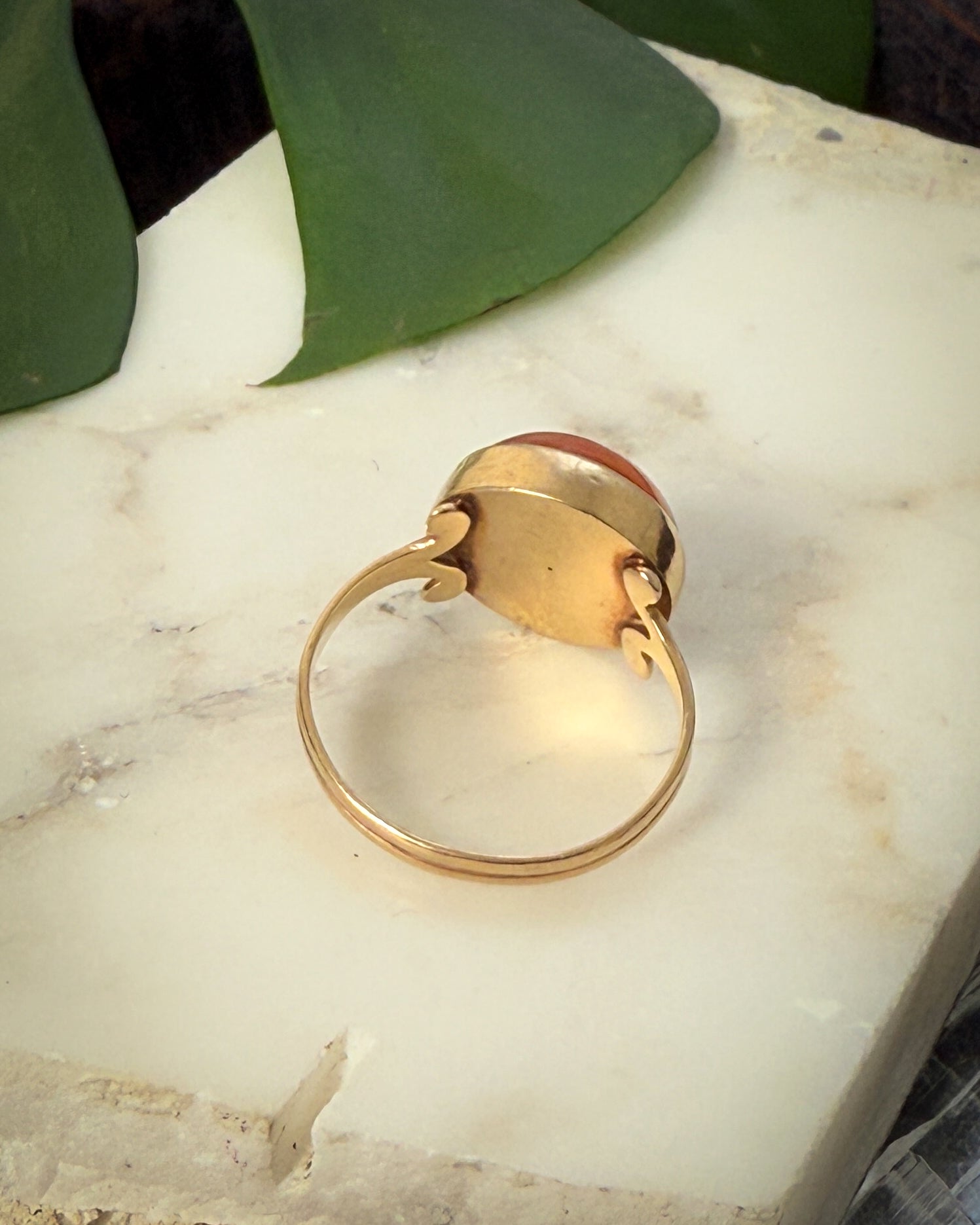 10K Gold & Fire Quartz Ring