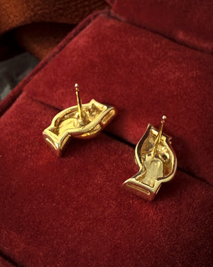 14K Gold Opal Earrings