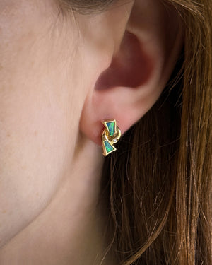 14K Gold Opal Earrings