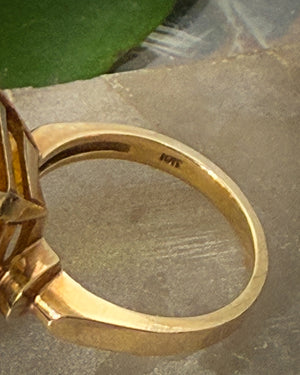 10K Gold & Citrine Ring