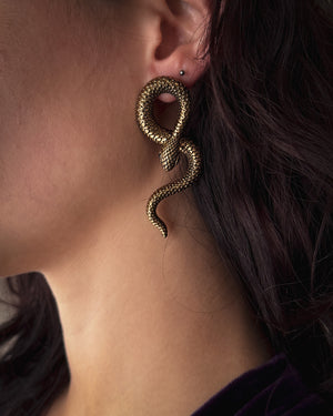00s Oversized Snake Earrings