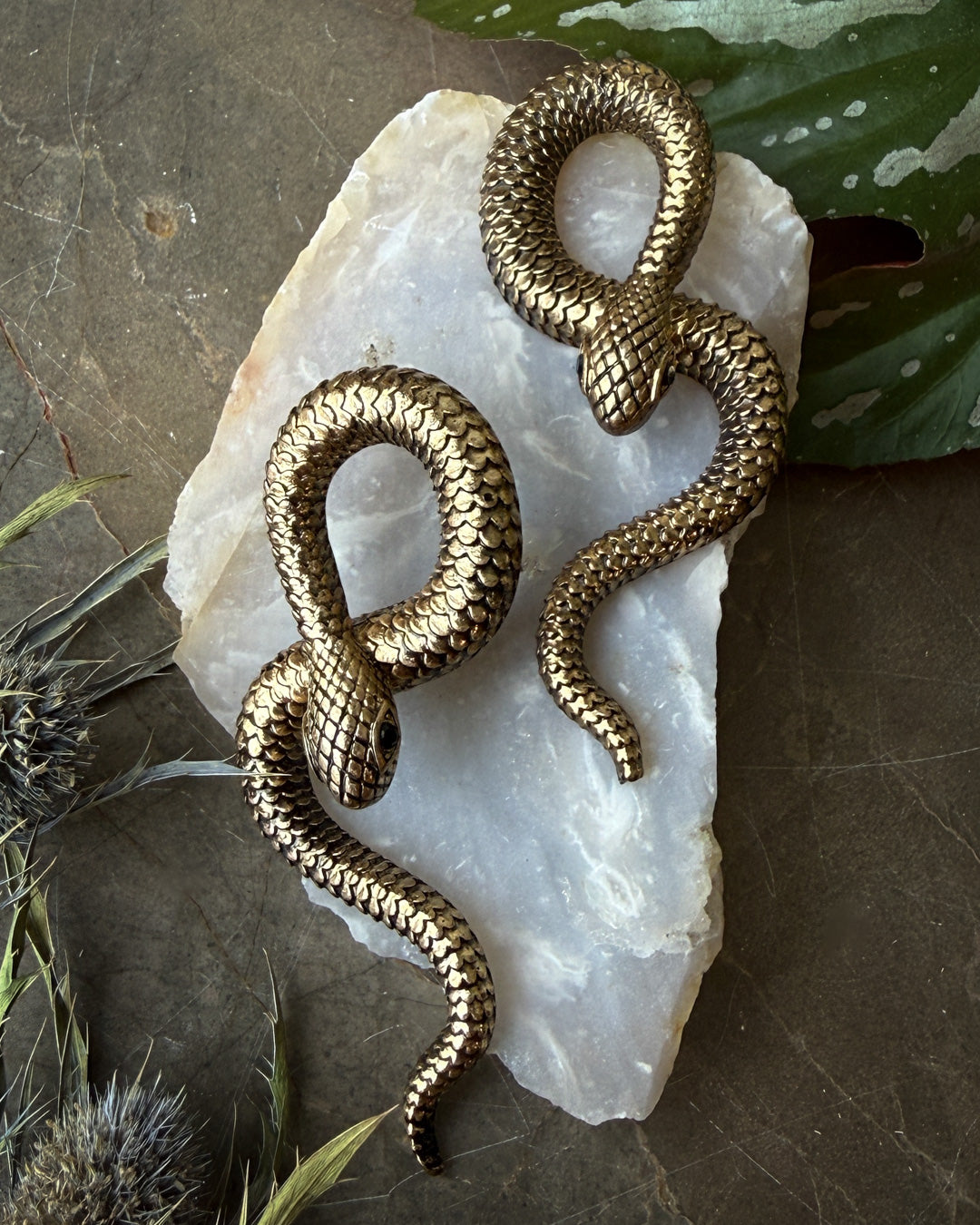 00s Oversized Snake Earrings