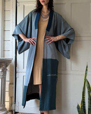 Shibori & Figural Silk Kimono