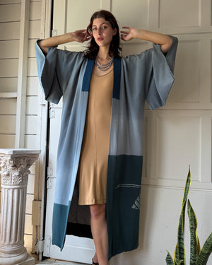 Shibori & Figural Silk Kimono