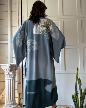 Shibori & Figural Silk Kimono