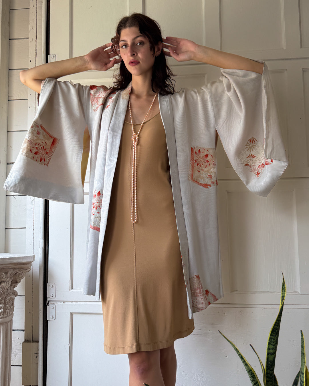 Metallic Silk Haori Kimono