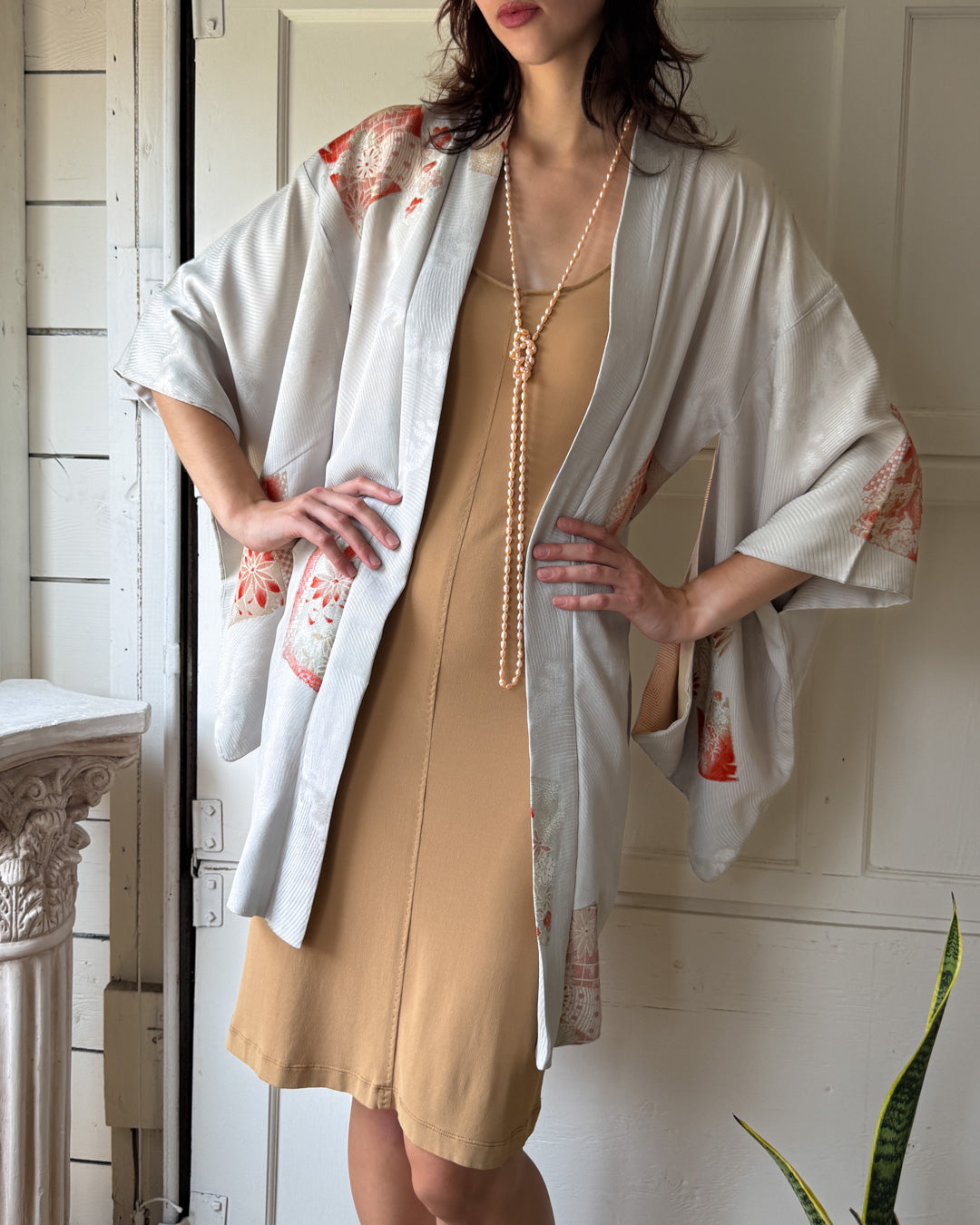 Metallic Silk Haori Kimono