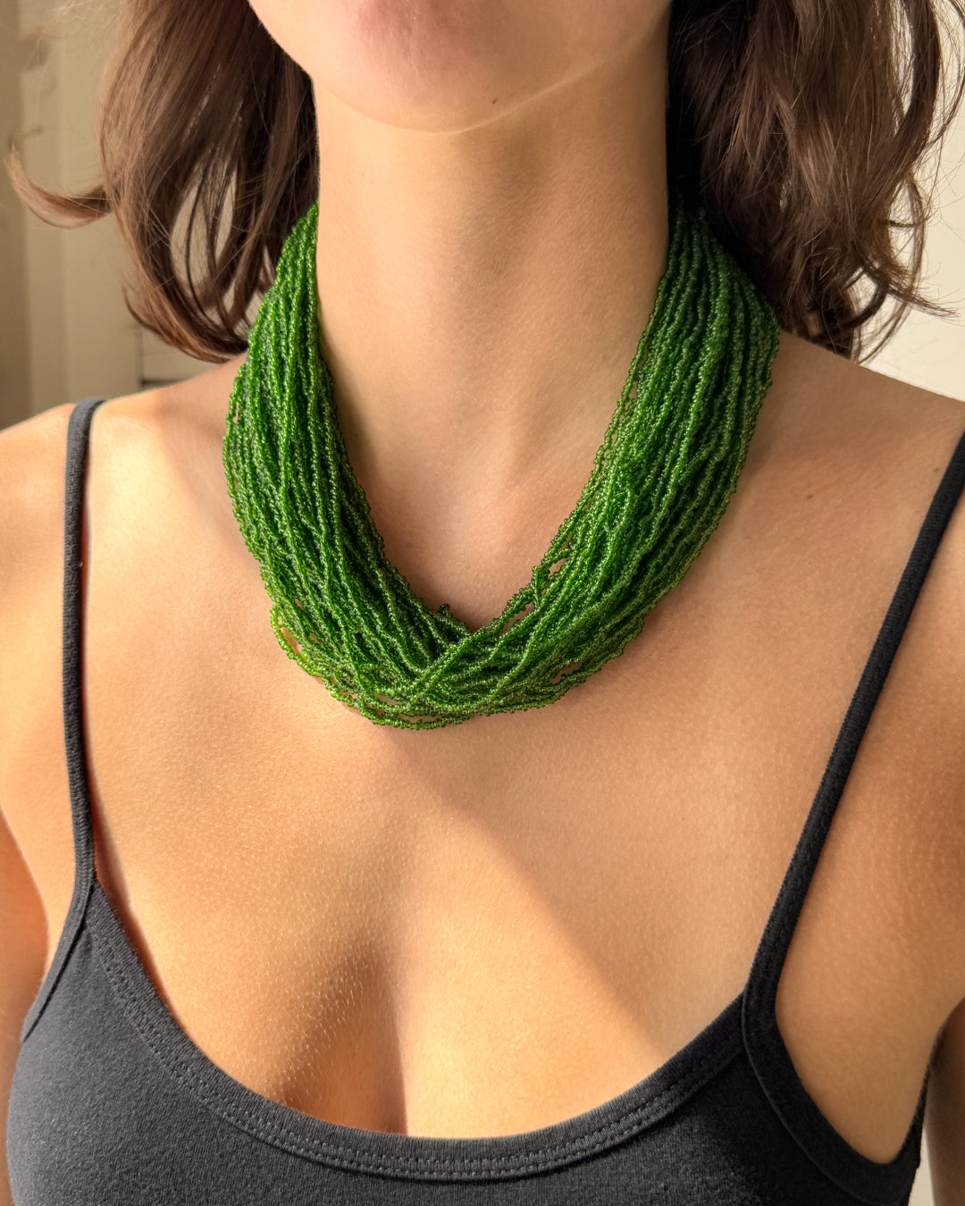 Antique Green Konyak Naga Necklace