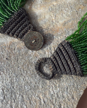 Antique Green Konyak Naga Necklace