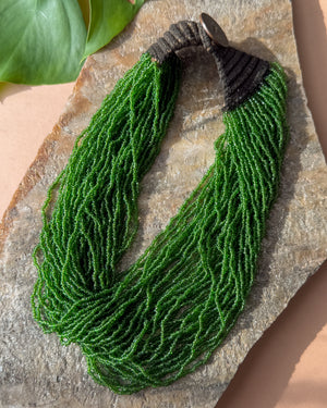 Antique Green Konyak Naga Necklace