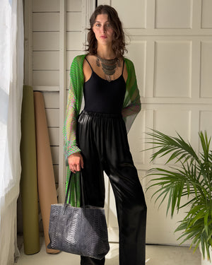 Vibrant Beaded Silk Shawl