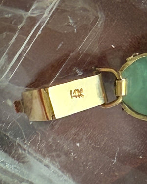 14K Gold Icy Jadeite Bracelet