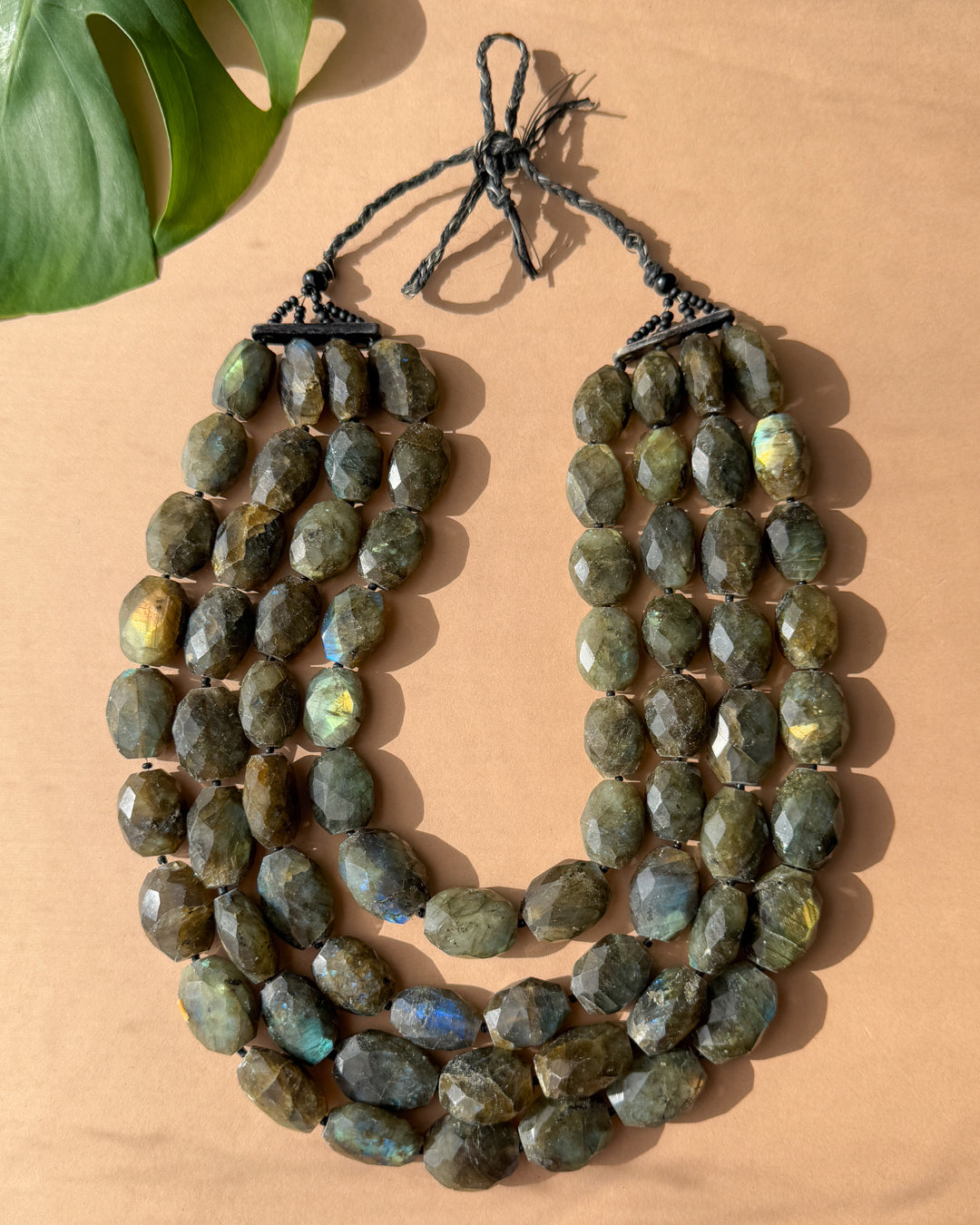 Faceted Labradorite Bead Necklace