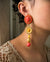 80s Coral & Gold Earrings