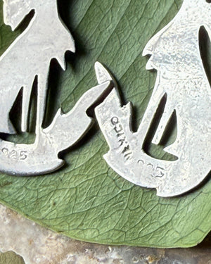 Sterling Fancy Cat Earrings