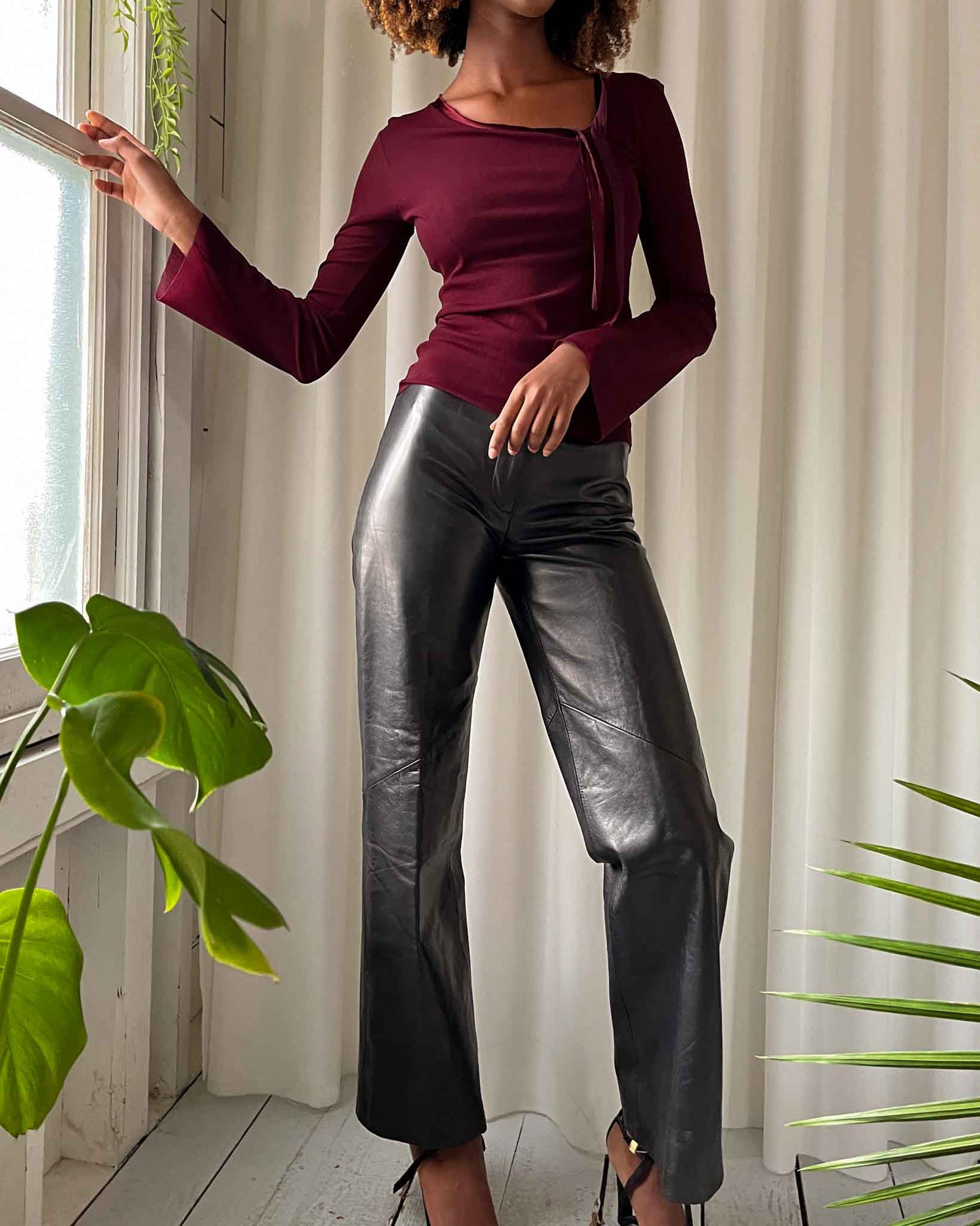 00s Buttery Soft Black Leather Pants | XS