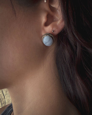 Sterling Lace Agate Earrings