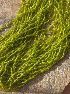 Lime Green Glass Beaded Necklace