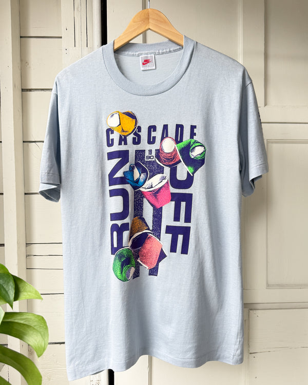 1990 Deadstock Nike Run Off T-Shirt M Lucky Vintage