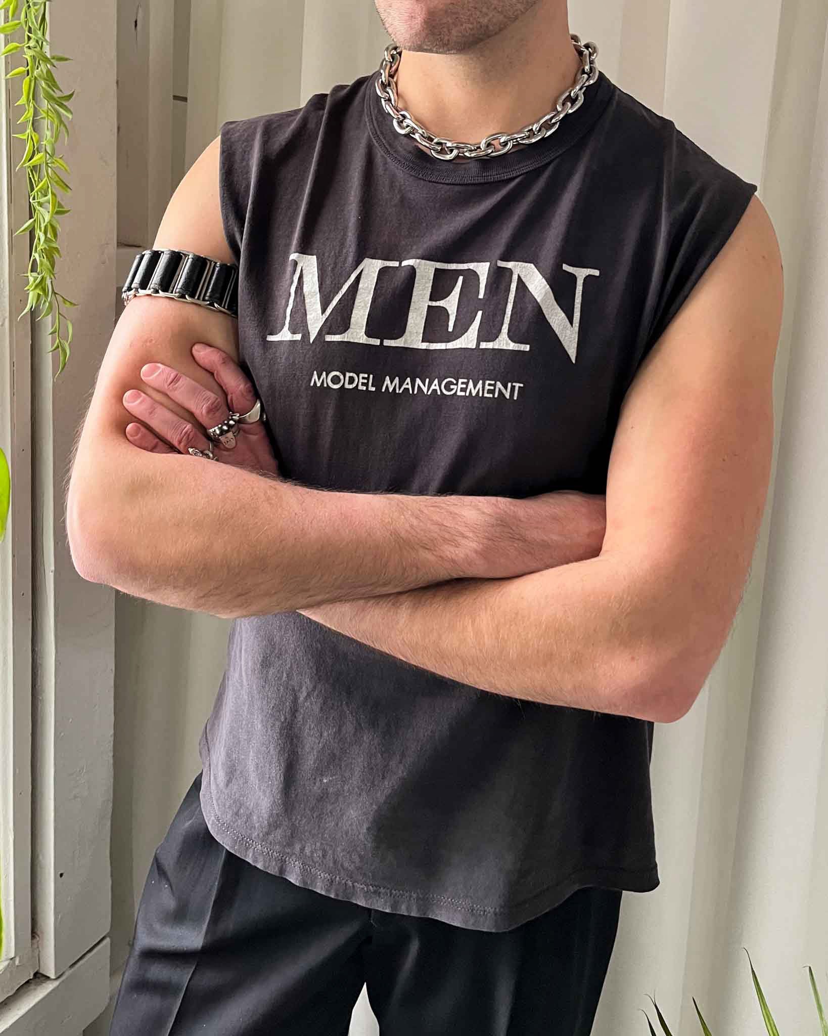 80s MEN Model Management Tank | M-L